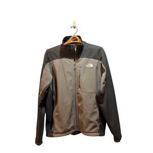 The North Face Apex Bionic jacket men’s large full zip soft shell gray & black